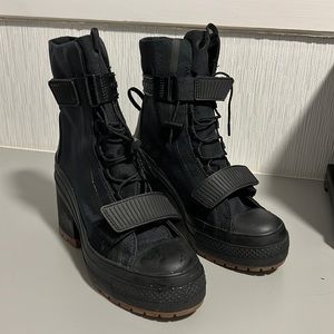 Converse platform combat boot.